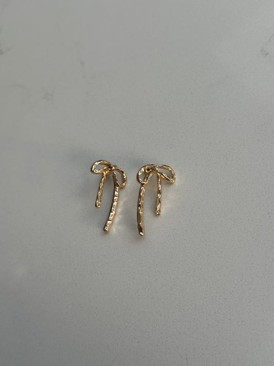 Loosey Dangle Bows Gold